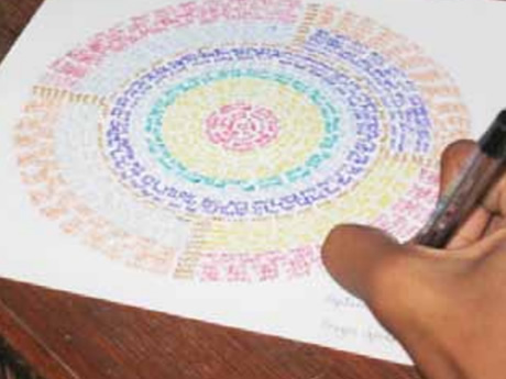 Creando mandalas escritos