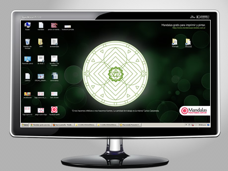 Fondo de pantalla Mandala Verde